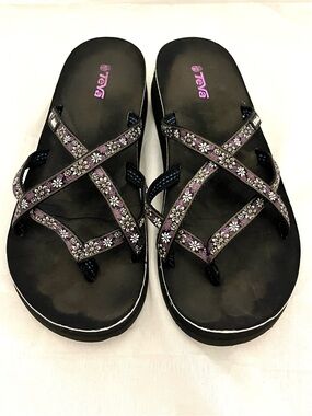 Teva Mush Mandlyn Wedge Ola Women’s Black Slide Sandal